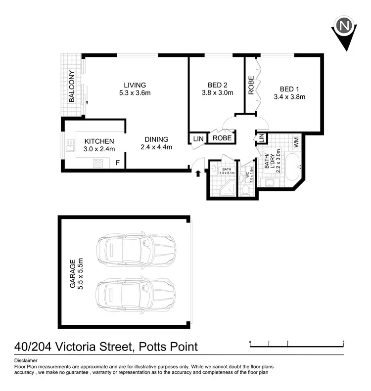 Floorplan of Homely apartment listing, 40/204 Victoria Street, Potts Point NSW 2011