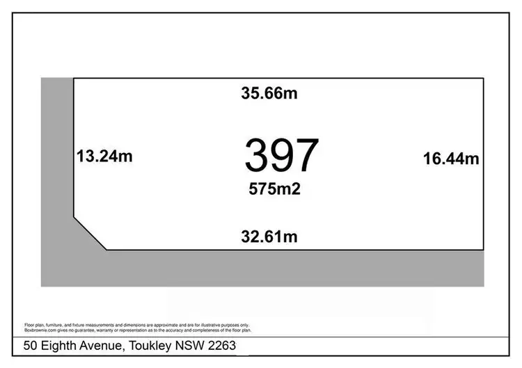 Floorplan of Homely land listing, 50 Eighth Avenue, Toukley NSW 2263