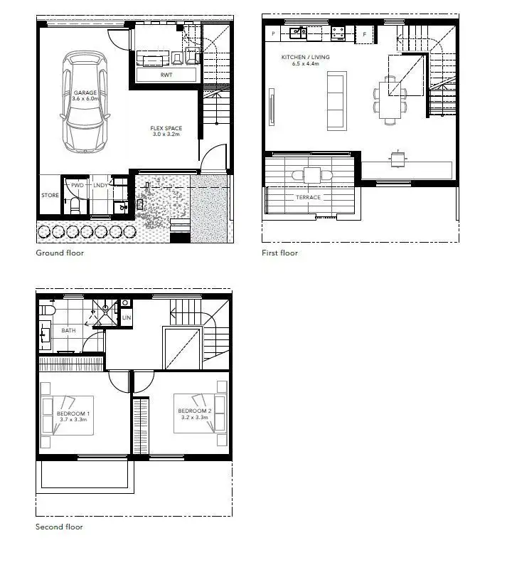 Floorplan of Homely townhouse listing, Lot 66/430 Blackshaws RD, Altona North VIC 3025