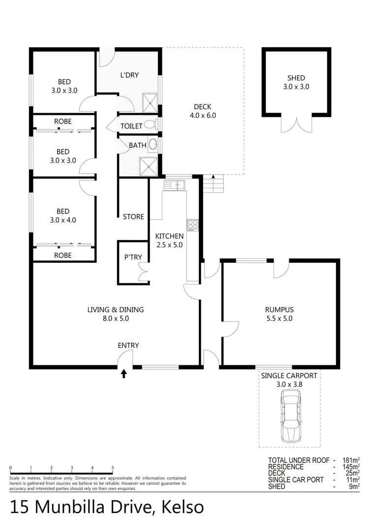 Floorplan of Homely house listing, 15 Munbilla Drive, Kelso QLD 4815