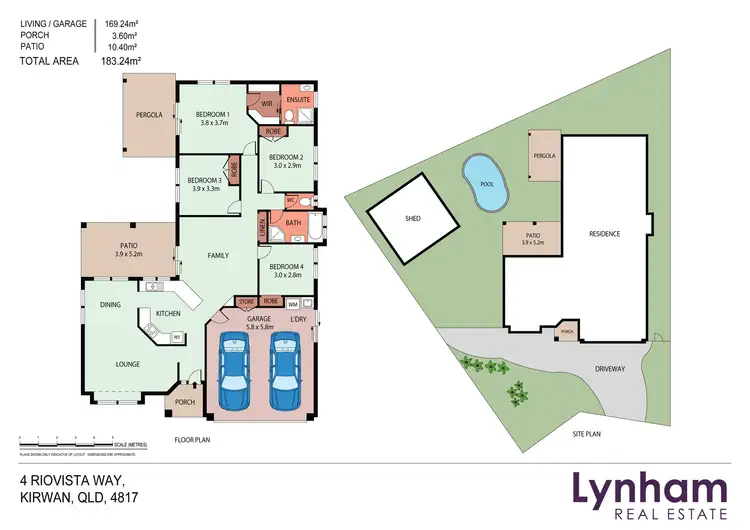Floorplan of Homely house listing, 4 Riovista Way, Kirwan QLD 4817
