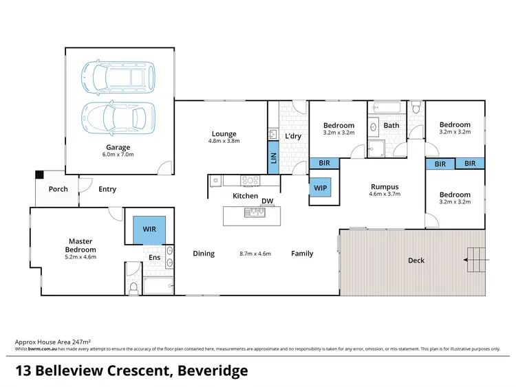 Floorplan of Homely house listing, 13 Belleview Crescent, Beveridge VIC 3753