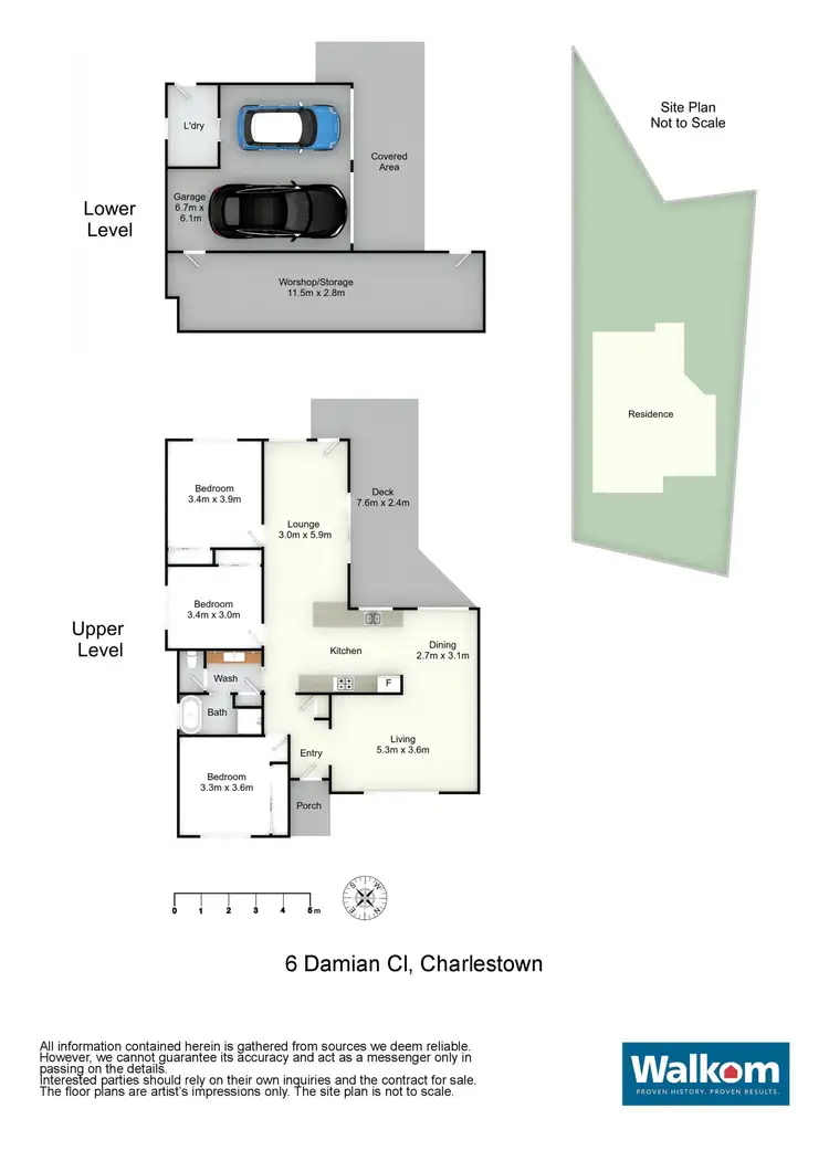 Floorplan of Homely house listing, 6 Damian Close, Charlestown NSW 2290