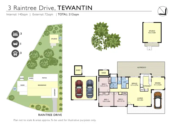 Floorplan of Homely house listing, 3 Raintree Drive, Tewantin QLD 4565