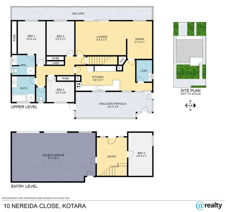 Floorplan of Homely house listing, 10 Nereida Close, Kotara NSW 2289