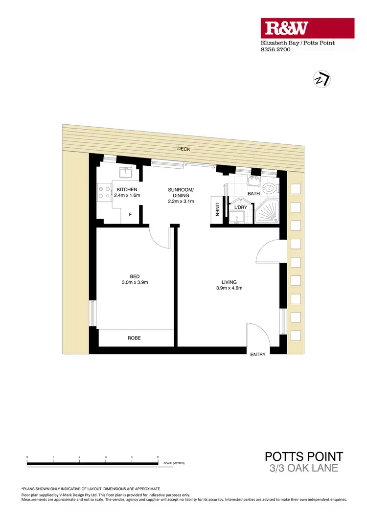 Floorplan of Homely apartment listing, 3/3 Oak Lane, Potts Point NSW 2011