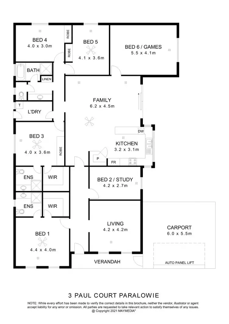Floorplan of Homely house listing, 3 Paul Court, Paralowie SA 5108