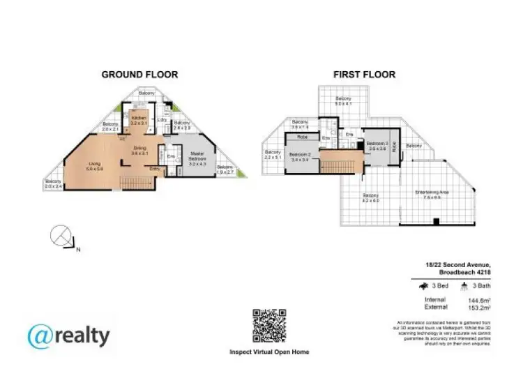 Floorplan of Homely apartment listing, 18/22 Second Avenue, Broadbeach QLD 4218