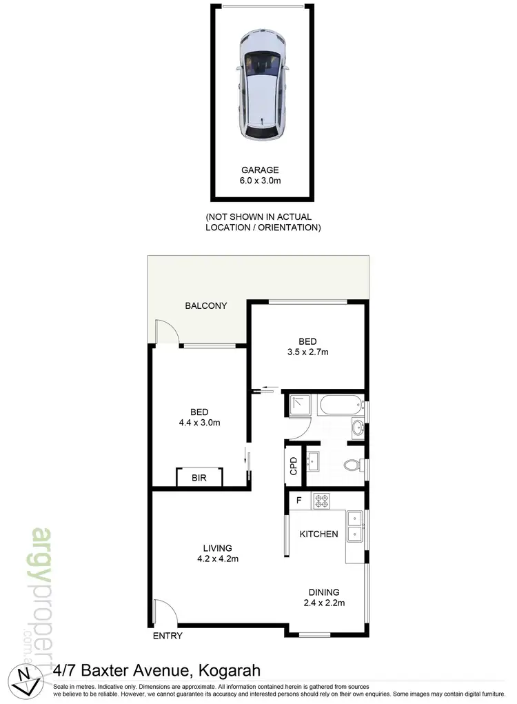 Floorplan of Homely apartment listing, 4/7 Baxter Avenue, Kogarah NSW 2217