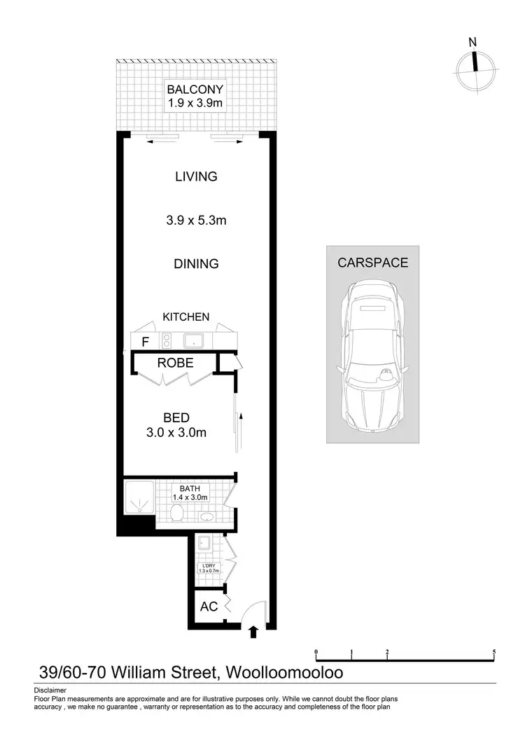Floorplan of Homely apartment listing, 39/60-70 William Street, Woolloomooloo NSW 2011
