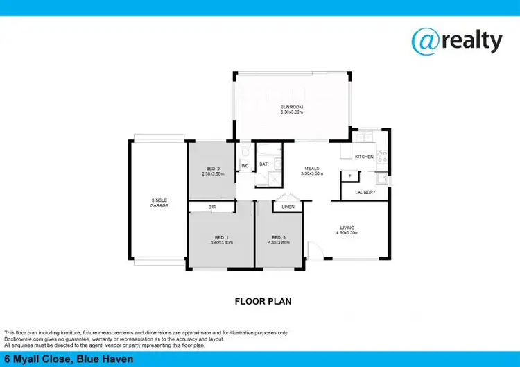 Floorplan of Homely house listing, 6 Myall Close, Blue Haven NSW 2262