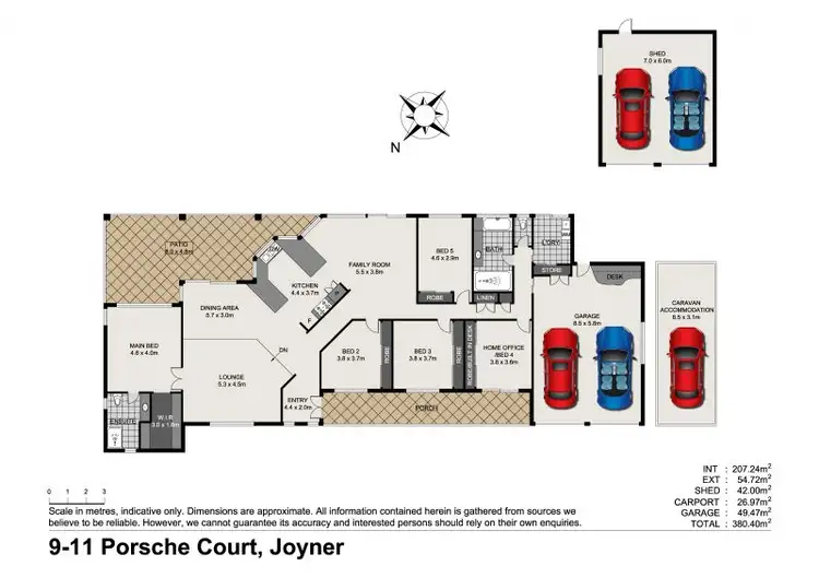 Floorplan of Homely house listing, 9-11 Porsche Court, Joyner QLD 4500