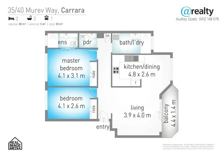 Floorplan of Homely unit listing, 35/40 Murev Way, Carrara QLD 4211