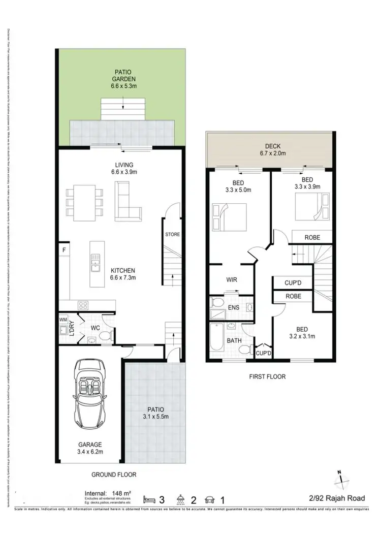 Floorplan of Homely townhouse listing, 2/92 Rajah Road, Ocean Shores NSW 2483