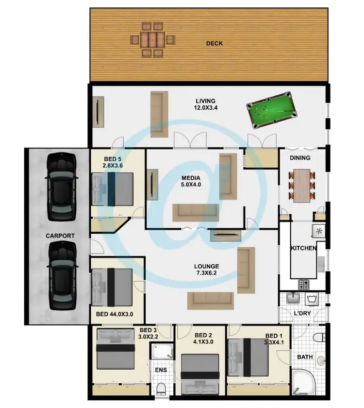 Floorplan of Homely house listing, 5 Garoona Grove, Slacks Creek QLD 4127