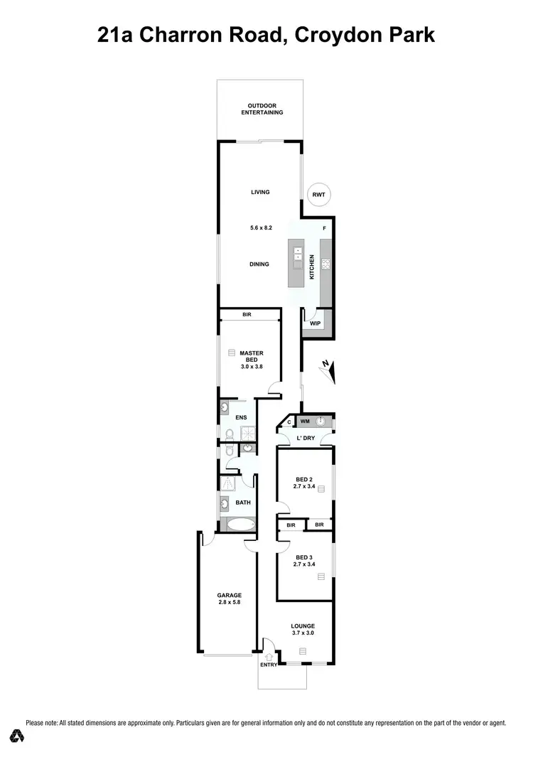 Floorplan of Homely house listing, 21A Charron Rd, Croydon Park SA 5008