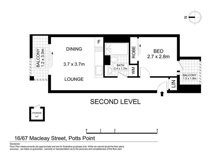 Floorplan of Homely apartment listing, 16/67-69 Macleay Street, Potts Point NSW 2011