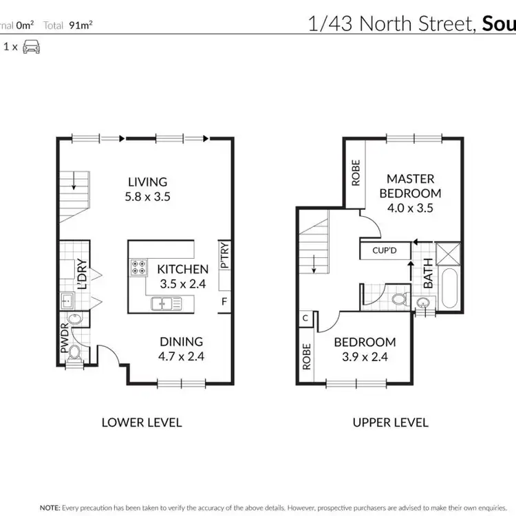 Floorplan of Homely villa listing, 1/43 North Street, Southport QLD 4215