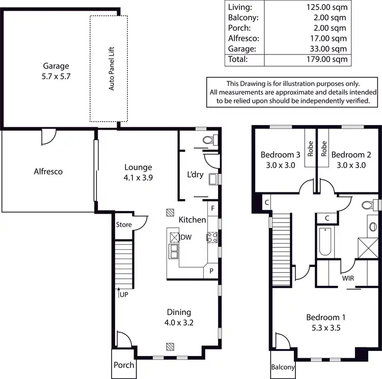 Floorplan of Homely townhouse listing, 87 Tapleys Hill Road, Glenelg North SA 5045