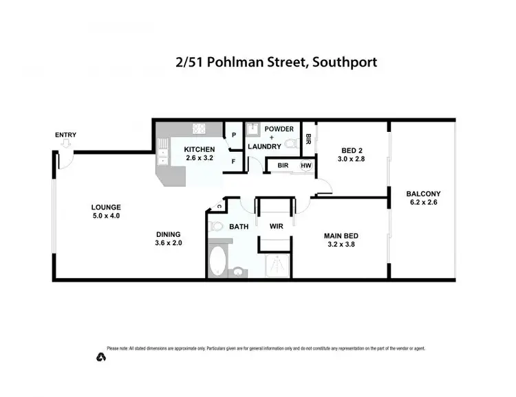 Floorplan of Homely unit listing, 51 Pohlman Street, Southport QLD 4215