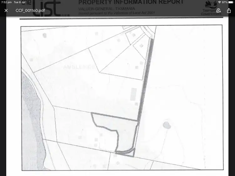 Floorplan of Homely land listing, 2A Park Drive, Ambleside TAS 7310