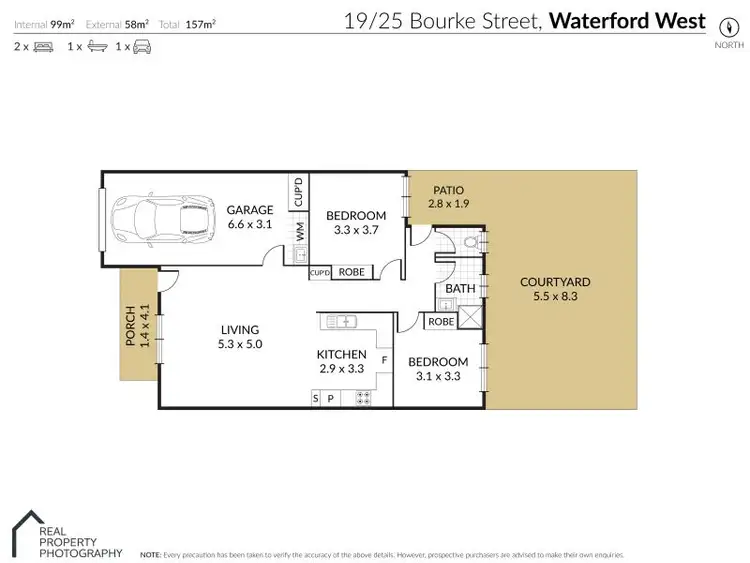 Floorplan of Homely unit listing, 19/25 Bourke Street, Waterford West QLD 4133