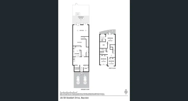 Floorplan of Homely townhouse listing, 6/58 Stoddart Drive, Bayview NT 820