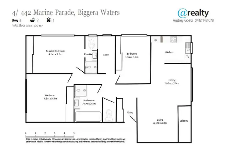 Floorplan of Homely unit listing, 4/442 Marine Parade, Biggera Waters QLD 4216