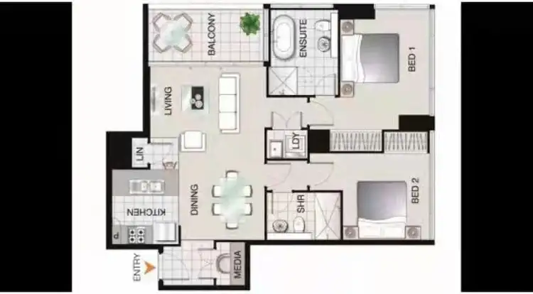 Floorplan of Homely apartment listing, 609/2 Como Crescent, Southport QLD 4215