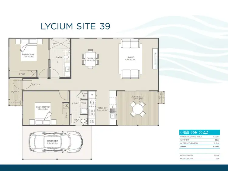 Floorplan of Homely retirement listing, 39/2 Macleay Drive, Halekulani NSW 2262