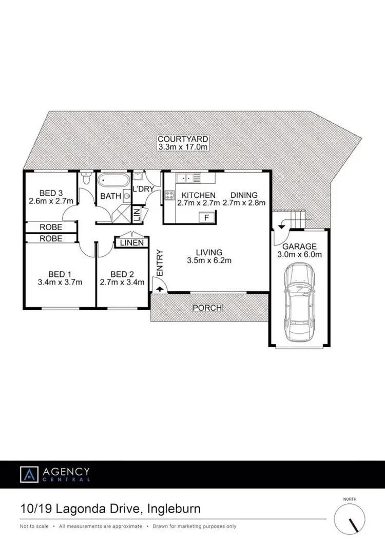 Floorplan of Homely villa listing, 10/19 Lagonda Drive, Ingleburn NSW 2565