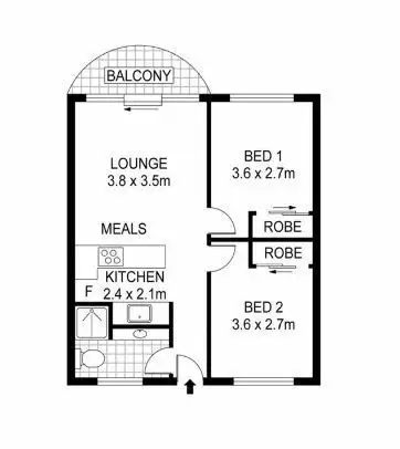 Floorplan of Homely unit listing, 26/42-44 Kitchener Road, Long Jetty NSW 2261