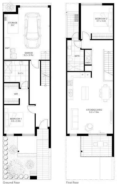 Floorplan of Homely townhouse listing, Lot 112/430 Blackshaws RD, Altona North VIC 3025