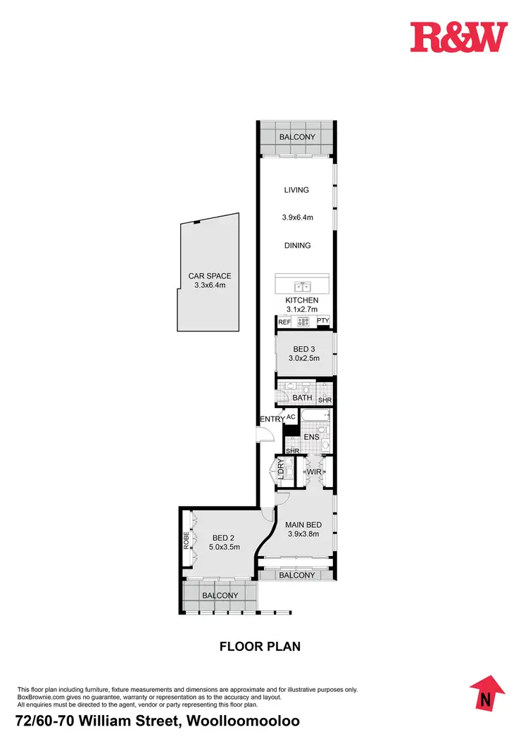 Floorplan of Homely apartment listing, 72/60-70 William Street, Woolloomooloo NSW 2011