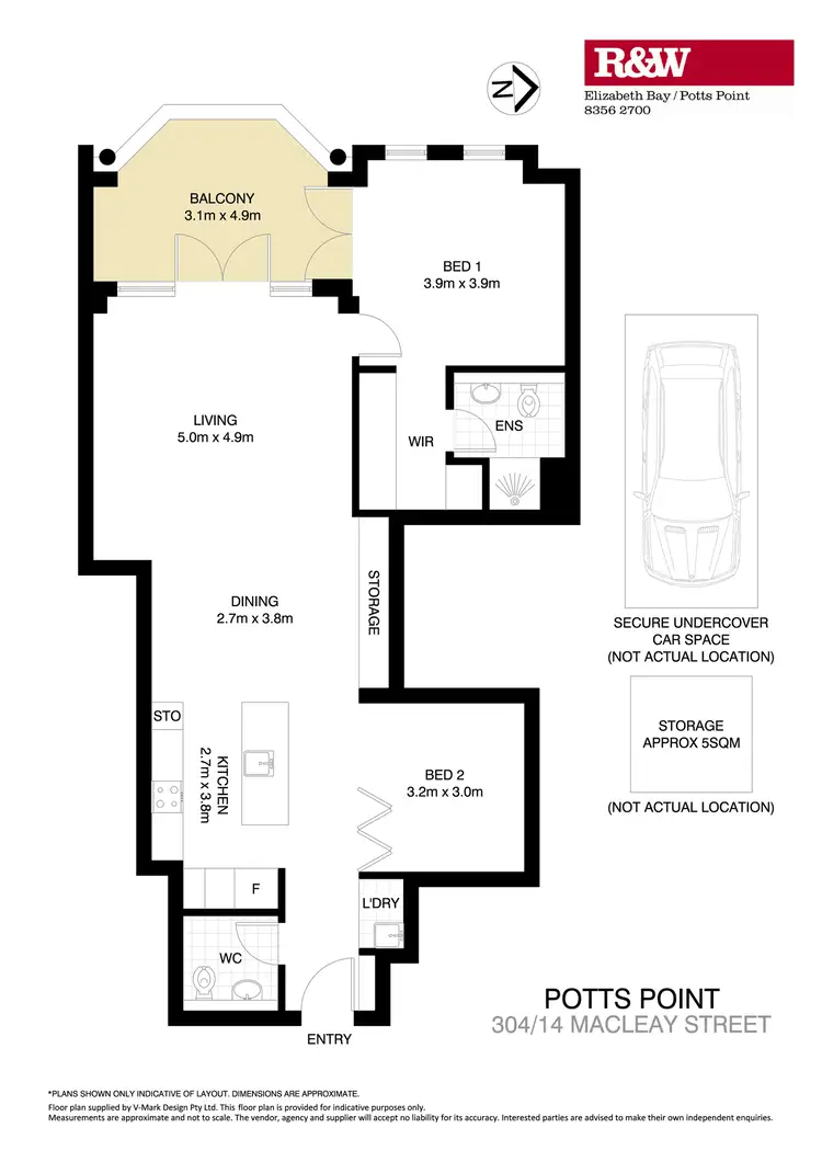 Floorplan of Homely apartment listing, 304/14 Macleay Street, Potts Point NSW 2011