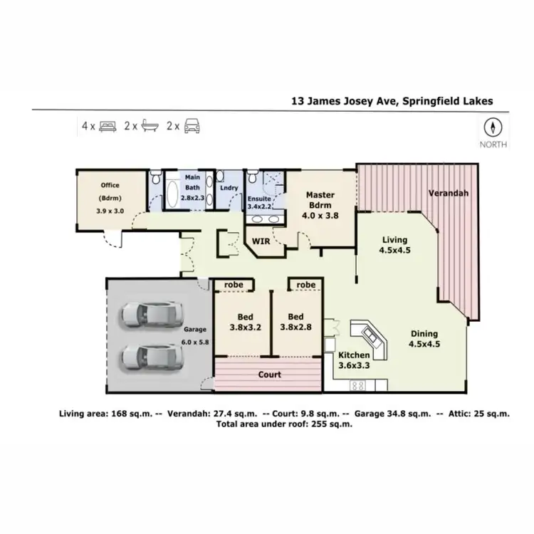 Floorplan of Homely house listing, 13 James Josey Avenue, Springfield Lakes QLD 4300