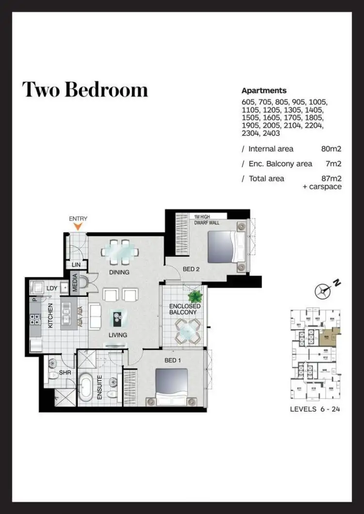 Floorplan of Homely apartment listing, 905/2 Como Crescent, Southport QLD 4215