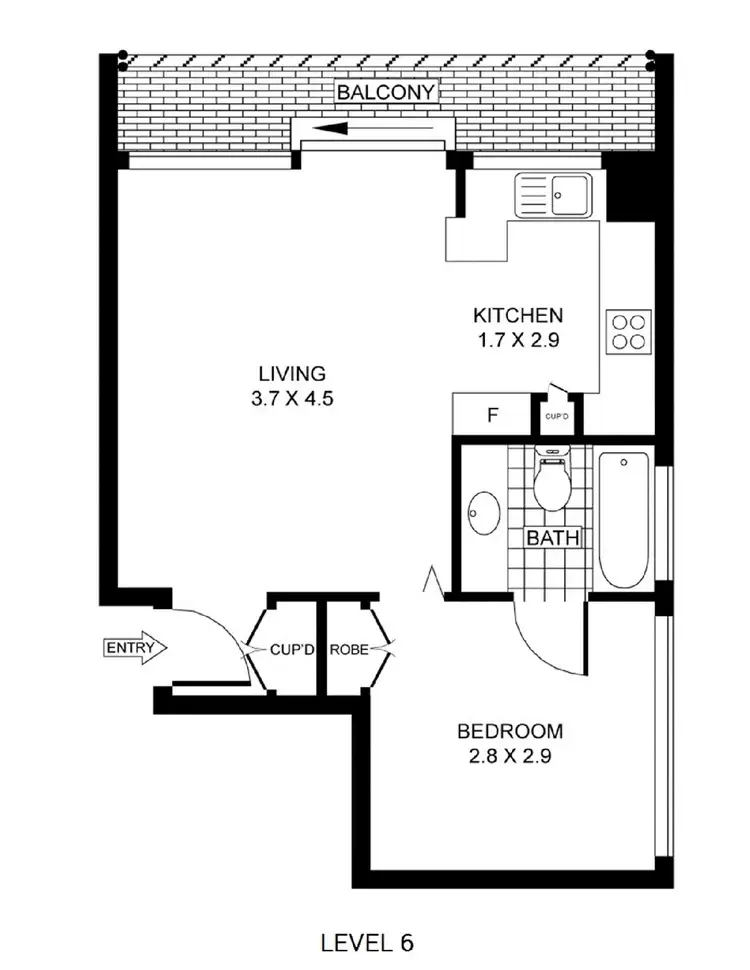 Floorplan of Homely apartment listing, 23/8 Macleay Street, Potts Point NSW 2011