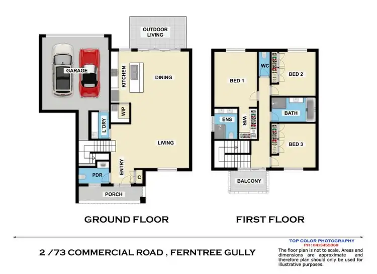 Floorplan of Homely townhouse listing, 2/73 Commercial Road, Ferntree Gully VIC 3156