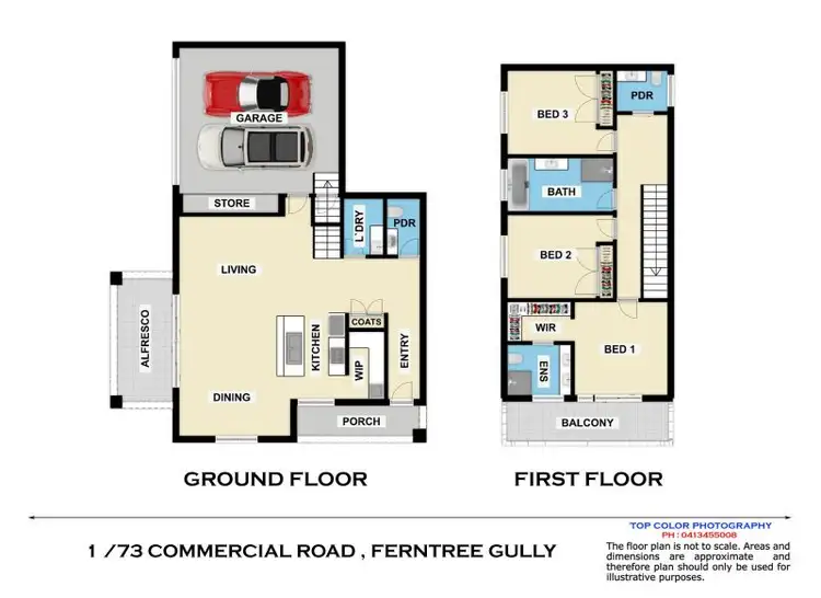 Floorplan of Homely townhouse listing, 1/73 Commercial Road, Ferntree Gully VIC 3156