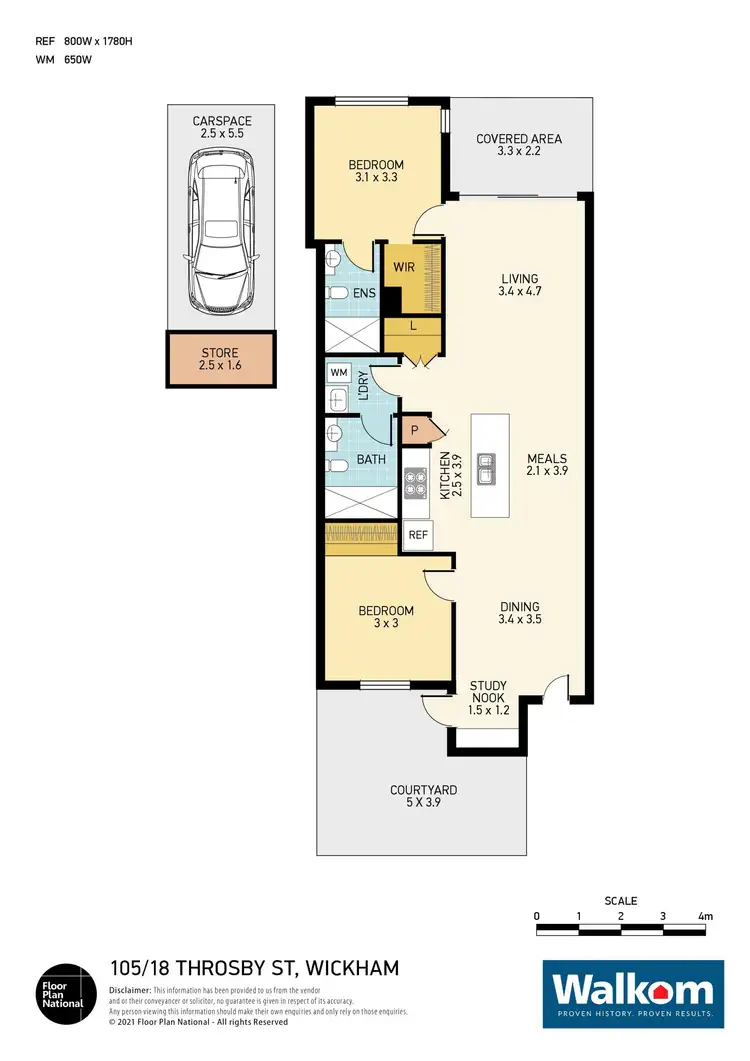 Floorplan of Homely apartment listing, 105/18 Throsby Street, Wickham NSW 2293