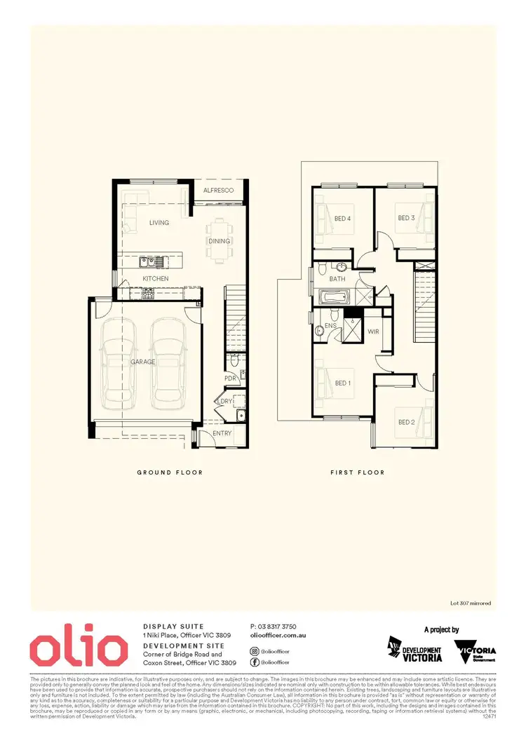 Floorplan of Homely townhouse listing, Lot 302/Cnr Bridge Road & Coxon Street, Officer VIC 3809
