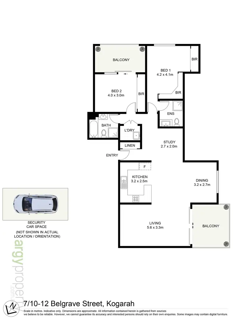 Floorplan of Homely apartment listing, 7/10-12 Belgrave Street, Kogarah NSW 2217
