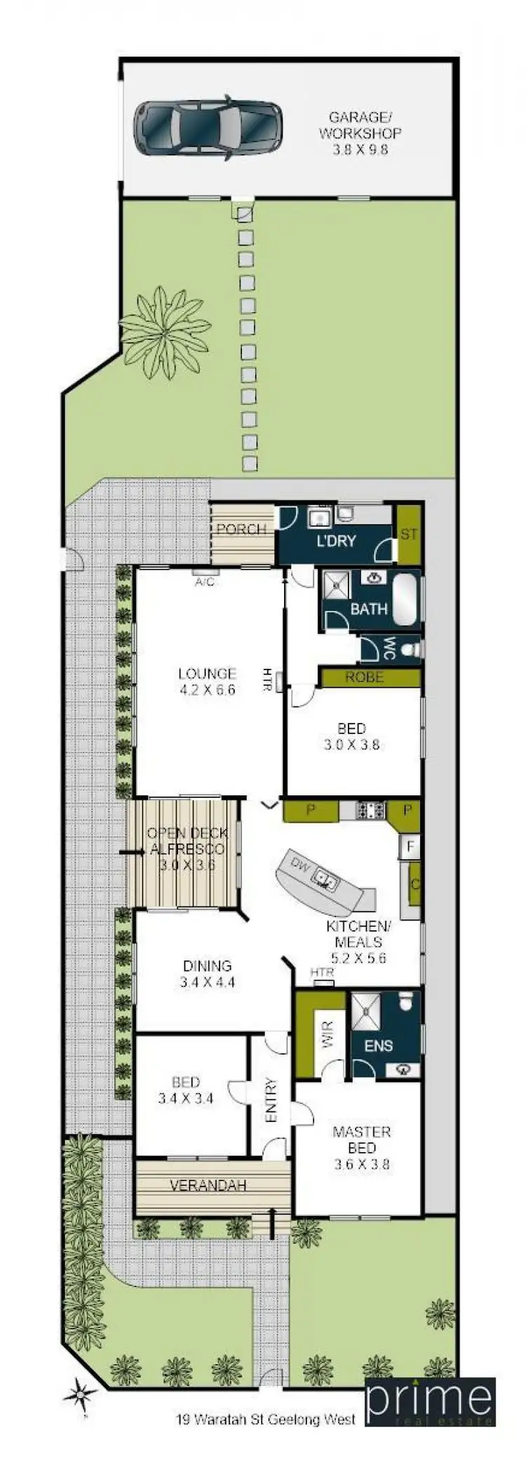 Floorplan of Homely house listing, 19 Waratah Street, Geelong West VIC 3218