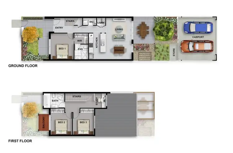 Floorplan of Homely townhouse listing, 21 Lovegrove Walk, Googong NSW 2620