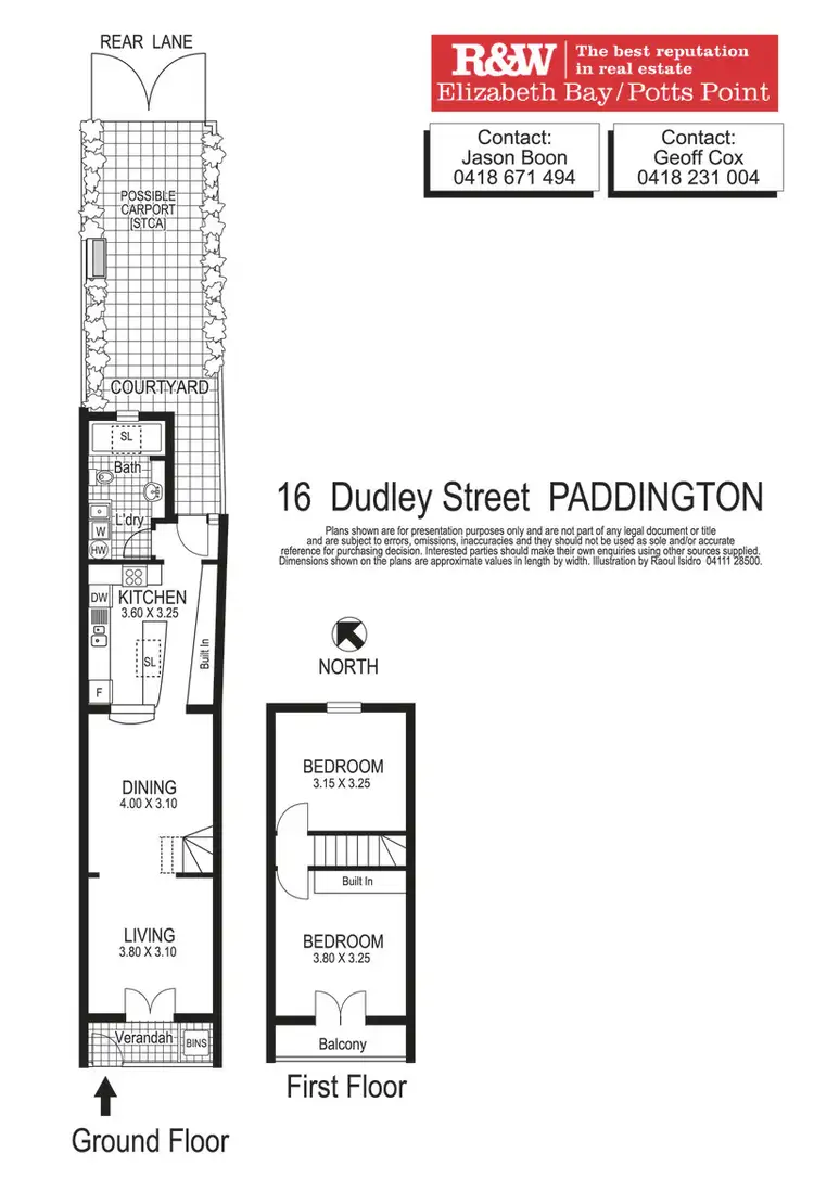 Floorplan of Homely terrace listing, 16 Dudley Street, Paddington NSW 2021