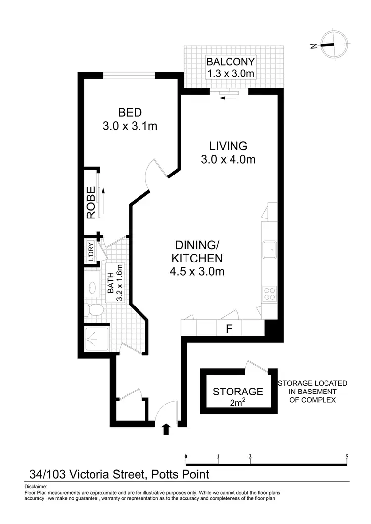 Floorplan of Homely apartment listing, 34/103 Victoria Street, Potts Point NSW 2011