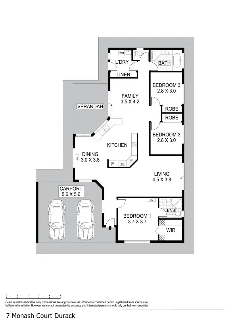 Floorplan of Homely house listing, 7 Monash Court, Durack NT 830