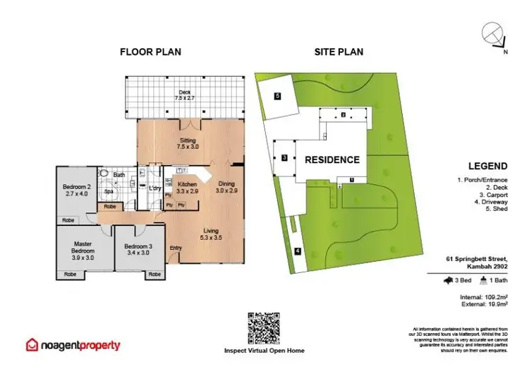 Floorplan of Homely house listing, 61 Springbett Street, Kambah ACT 2902