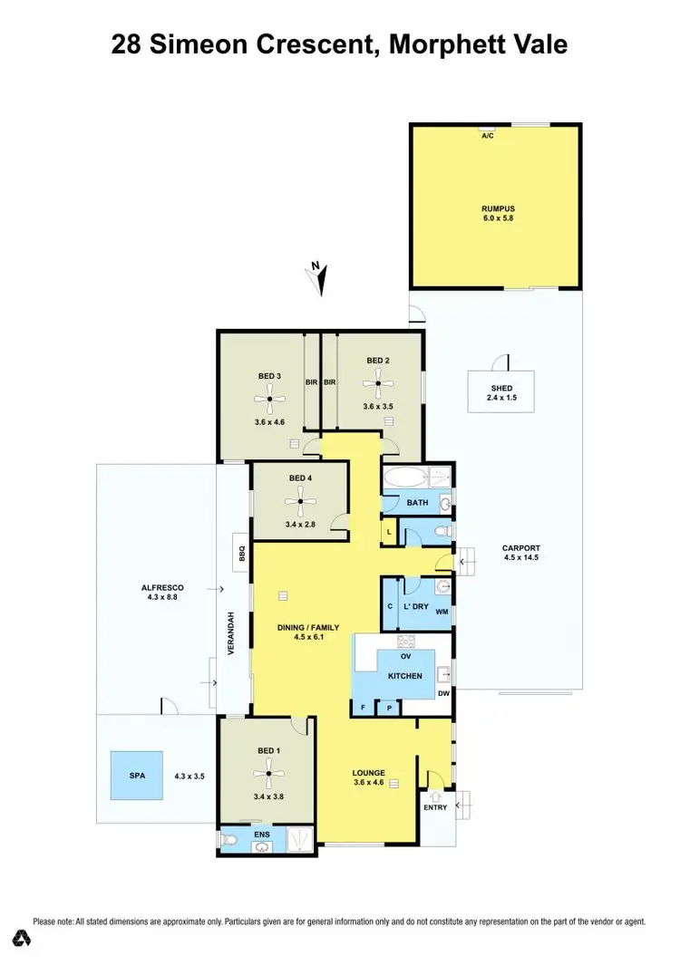 Floorplan of Homely house listing, 28 Simeon Crescent, Morphett Vale SA 5162
